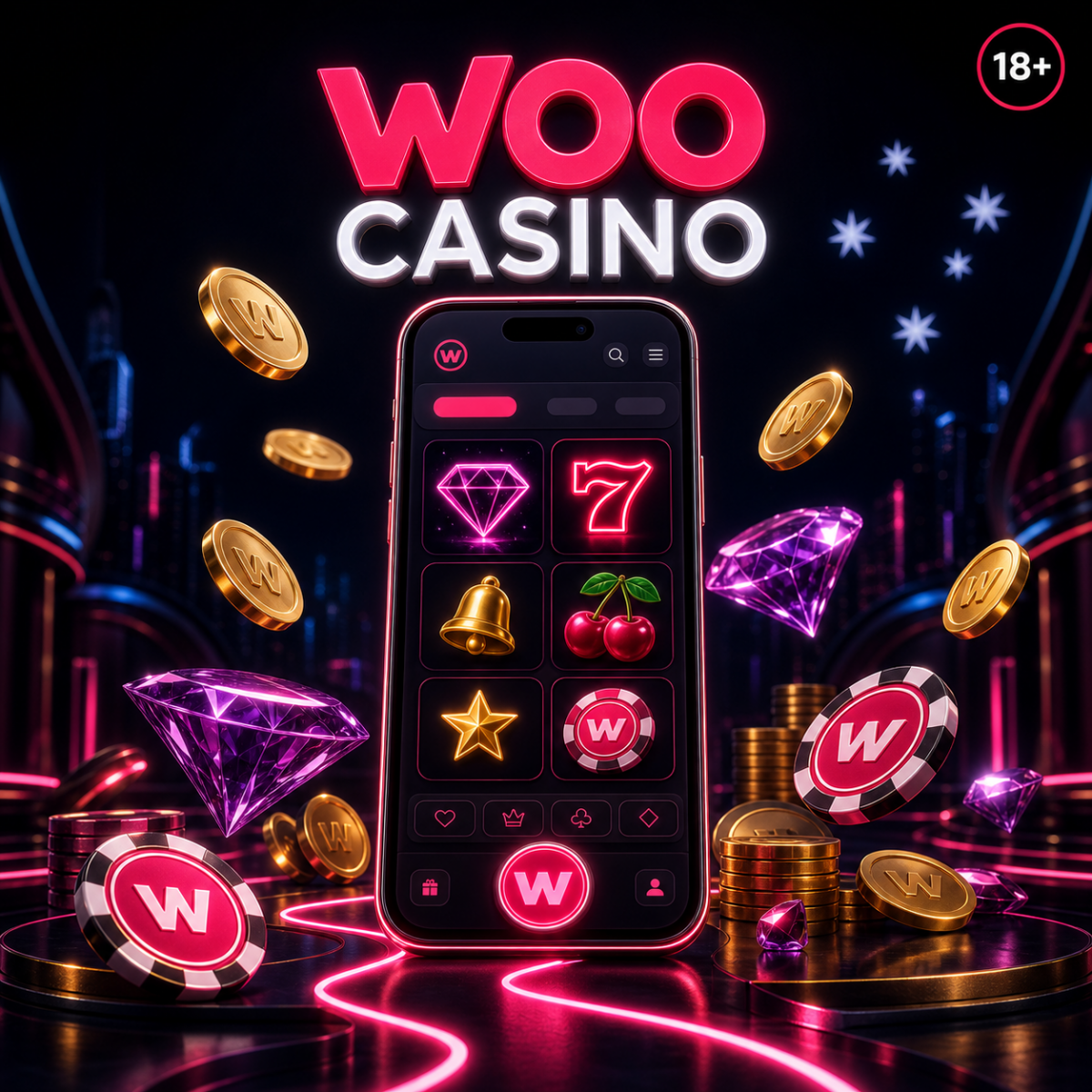 Woo Casino sign up bonus and first deposit setup